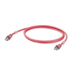 kabel LAN Weidmüller 1166030010, 1 szt., RJ45, CAT 6a, S/FTP, 1.00 m, czerwony