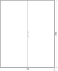 Szafa stojaca do zabudowy szeregowej IP41 RAL 7035 2000x1600x400mm FG26WE