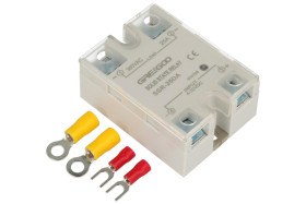 Przekaźnik; SSR (półprzewodnikowy); 1-fazowy; SSR-25DA; 12mA; 4÷32V; DC; 25A; 24÷380V; AC; przełączanie w zerze; triak; śrubowy