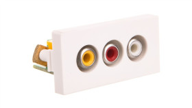 Touchme Moduł 1/2 Gniazdo Audio I Video Białe Tm908w