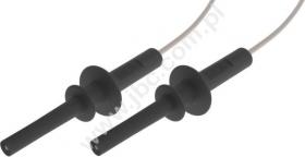 5600/5600-HT-100-SW Przewód bezpieczny w.n. 5kV dł. 1,0m, 2x wtyk 4mm, czarny, ELECTRO-PJP, 56005600HT100SW