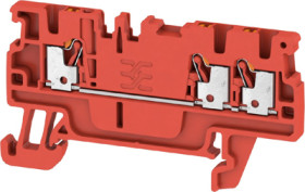 Through terminal block, push-in connection, 1.5 mm², 17.5 A, 6 kV, red, 2534500000