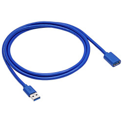 Akyga AK-USB-10 USB cable USB-A plug to socket Black 1.80 m