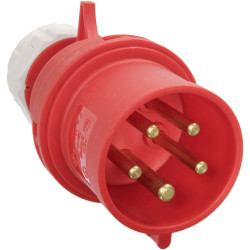 as - Schwabe 60422 CEE Plug 32A 5-Pin 400V Durable Electrical Connector
