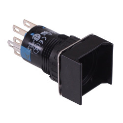 AL6Q-A200 16mm Latching Square illuminated Push Button Body DPDT IDEC