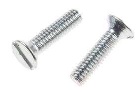 Śruba maszynowa M2.5 łeb z łbem stożkowym Stalowe długość 10.0mm skok 0.45mm