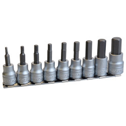 Teng M3812 Socket Clip Rail Hex Socket Metric 3/8in Drive