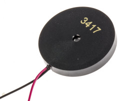 Brzęczyk piezoelektryczny średnica 22.5mm, sygnał ciągły 108dB RS PRO