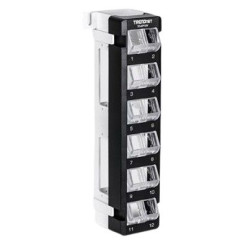 Panel krosowniczy, TC, 12 portów, 255mm, Czarny
