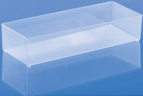 Compartment insert, without drawers, transparent, (W x D) 79 x 218 mm, EINSATZ 55 A7-2