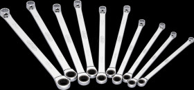 V7031 Ratcheting box-end wrench set, extra long, size 10 - 19 mm