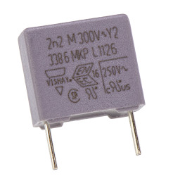 Kondensator foliowy 2.2nF 300V ac Vishay Polipropylenowe rozstaw: 7.5mm THT ±20