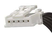 Kabel przewód-płytka, MicroClasp, 250 Vrms AC/DC, 3 A, raster: 2mm, 50mm, Okrągły, Cyna, Czarny