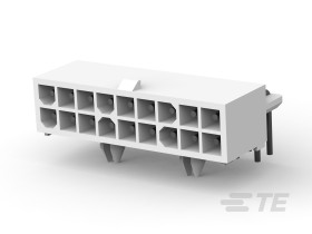 Listwa stykowa PCB 18-pinowe MATE-N-LOK raster: 4.14 mm Kąt prosty 2-rzędowe TE Connectivity Płyta600 V W osłonie