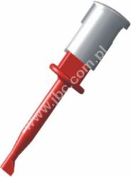 6012-PRO-RT Klips mini haczyk., przyłącze lutowane, L=48mm, czerwony, ELECTRO-PJP, 6012PRORT