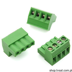 120-A-111-04-GN Plug-in Screw Connect 4Pin Green PLUG WECO