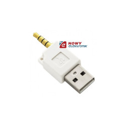Przejście USBwt.A/wt.jack 3,5 4p Adapter kabel ładowarka USB iPod SHUFFLE