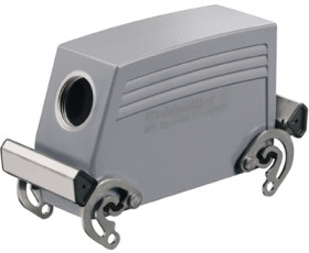 Grommet housing, size D64, die-cast aluminum, M32, angled, cross bow locking, IP65, 1786790000