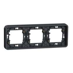 Mureva Styl Podstawa podtynkowa 3x pozioma antracytowa MUR34109