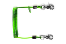 Smycz na narzędzia, 14 cm → , 210 cm, Zewnętrzny PU/stal nierdzewna, Spiralna linka bezpieczeństwa