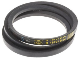 Pas napędowy, profil B, materiał: PET, guma, 17mm x 11mm x 1.62m, RS PRO