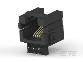 Złącze Ethernet Żeński Złącze RJ25 Montaż na płytce Cat3 TE Connectivity Pionowy 6-żyłowe