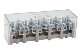 Odgałęźnik instalacyjny 5-segmentowy (zacisk: 5x2x35mm2 - 5x4x16mm2) z pokrywą, LZ 5*35/16 wyk.12P 84036002