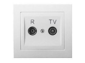 KIER Gniazdo antenowe RTV przelotowe 10dB biały GPA-10WP/00 OSPEL