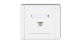 Flexi Gniazdo Komputerowe Pojedyncze 1Xrj45, Kat. 5E, 8-Stykowe Biały Fgk-1