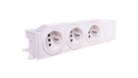 Gniazdo Modułowe Potrójne 16A Na Szynę/Płytę Motażową Vz00asf
