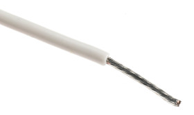 Przewód jednożyłowy linkowy 0.51 mm² Biały Alpha Wire PVC 20 AWG 300 V dł. 305m 10/0,25 mm +105°C Lista UL