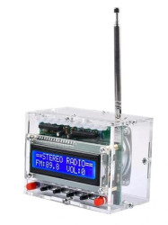 RADIO FM RDA5807 Z WYŚWIETLACZEM LCD ZESTAW DO SAMODZIELNEGO MONTAŻU (KIT-FMRADIO-LCD)