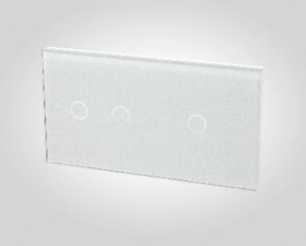 TouchMe Duży panel szklany, 1 x łącznik podwójny, 1 x łącznik pojedynczy, biały TM702701W