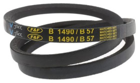 Pas napędowy, profil B, materiał: PET, guma, 17mm x 11mm x 1.45m, RS PRO