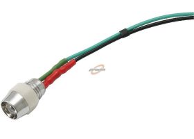 KONTROLKA LED 12V 5mm CZERONA MIGAJACA Z PRZEWODEM