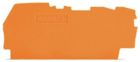 End/Intermediate plate, 0.8 mm, orange for terminal block, 2102-1392