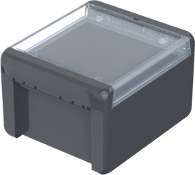 PC enclosure, (L x W x H) 151 x 125 x 90 mm, graphite gray (RAL 7024), IP66, 96023234