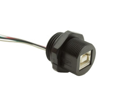 Kabel USB Złącze A USB B Złącze B Flying Leads dł. 250mm Przewód USB USB 2.0 kolor: Czarny