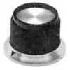 Button, cylindrical, Ø 25.9 mm, (H) 15.5 mm, black, for rotary switch, 3-1437624-1