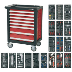 Sealey AP2408TTC08 Rollcab 8 Drawer with Ball Bearing Runners &amp; 707pc Tool Kit