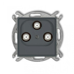 MINI Gniazdo multimedialne 3F DATA (UPC) grafitowy mat 28MGMU