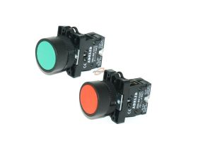 PRZYCISK STEROWNICZY Z TWORZYWA ZIELONY fi22mm