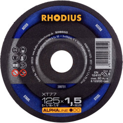 Rhodius 208701 Cutting disc straight 125mm steel abrasive 1pc