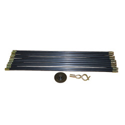 Faithfull Z152 Universal Drain Clean Set (10 x Rods Plunger &amp; Worm)