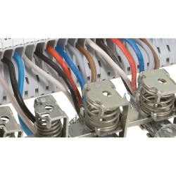 Ekranowany zacisk kabla Uchwyt ekranujący Legrand Bloki zaciskowe śrubowe lub sprężynowe Montaż na szynie DIN