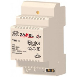 TRM-8 Transformator 230/8V AC 15VA TH35 ZAMEL
