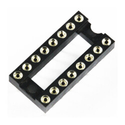 DIL16P DIP-16 Chip Base - Round Pin Holders