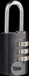 YE3CB/20/121/1/BK Combination lock, aluminium, 3-digit numerical sequence, 20 mm