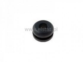 Przepust kablowy; guma; czarny; 4mm; 6,5mm