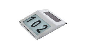 Kinkiet Elewacyjny - Solarny Numer Domu Led 6000K Ip65 Czujnik Zmierzchu